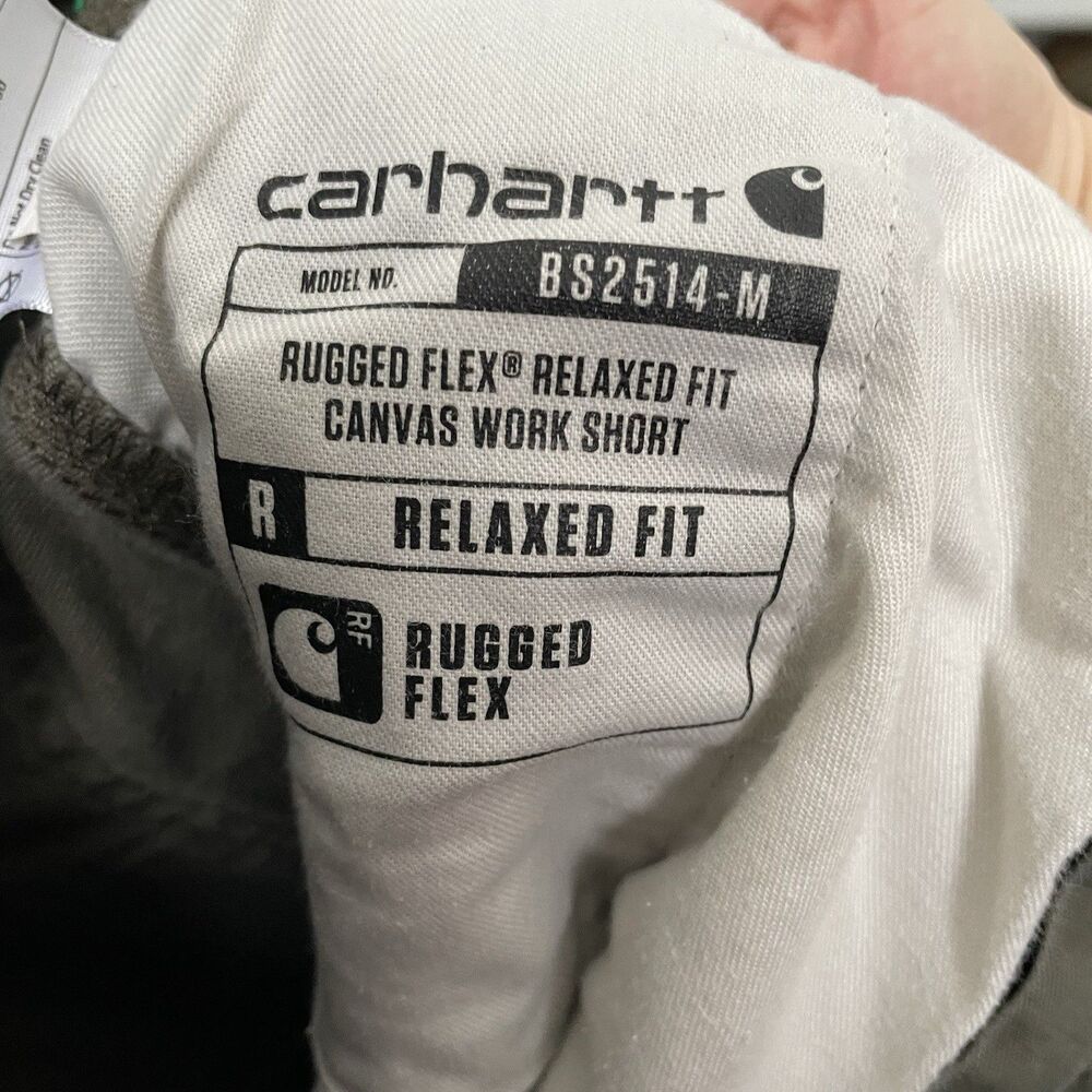 Carhartt Rugged Flex Relaxed Fit Canvas Work Shorts Green Workwear Men's Size 40 - Picture 8 of 10